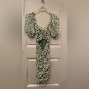 LUXXEL Green Floral Dress
